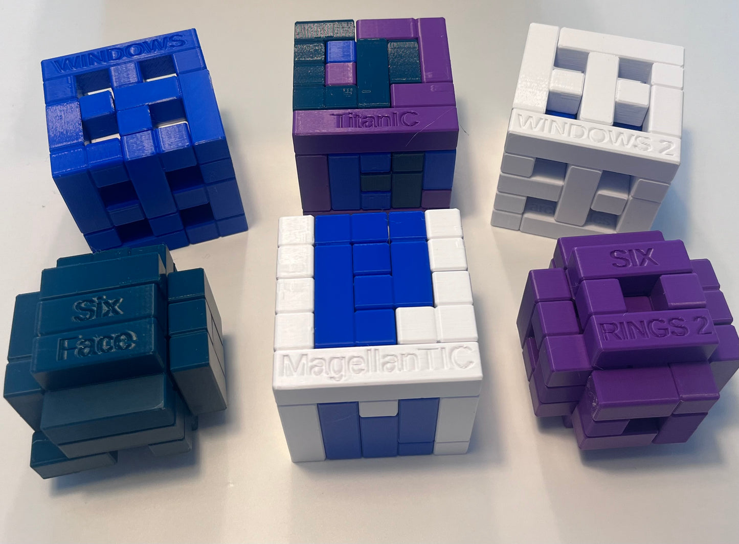 Download Volume 2 of 3D Printable STL Files for 6 5x5x5 Turning Interlocking Cube Puzzles