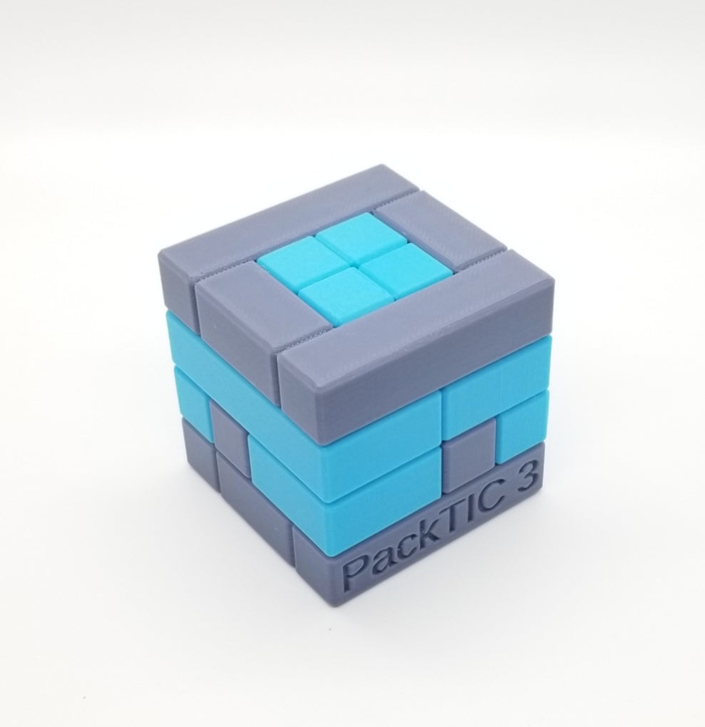PackTIC Series - 3D Printed Turning Interlocking Cube Puzzles