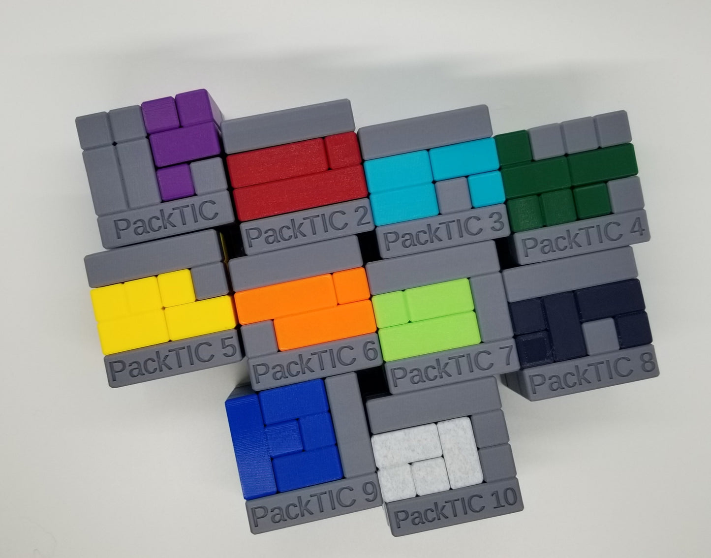 Download 3D Printable STL Files for 10 3D Packing Turning Interlocking Cube Puzzles