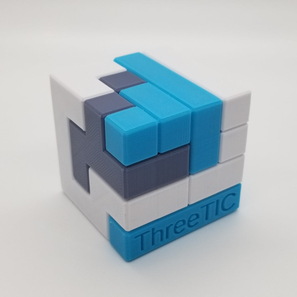 Three Piece Turning Interlocking Cube Series - 3D Printed TIC Puzzles
