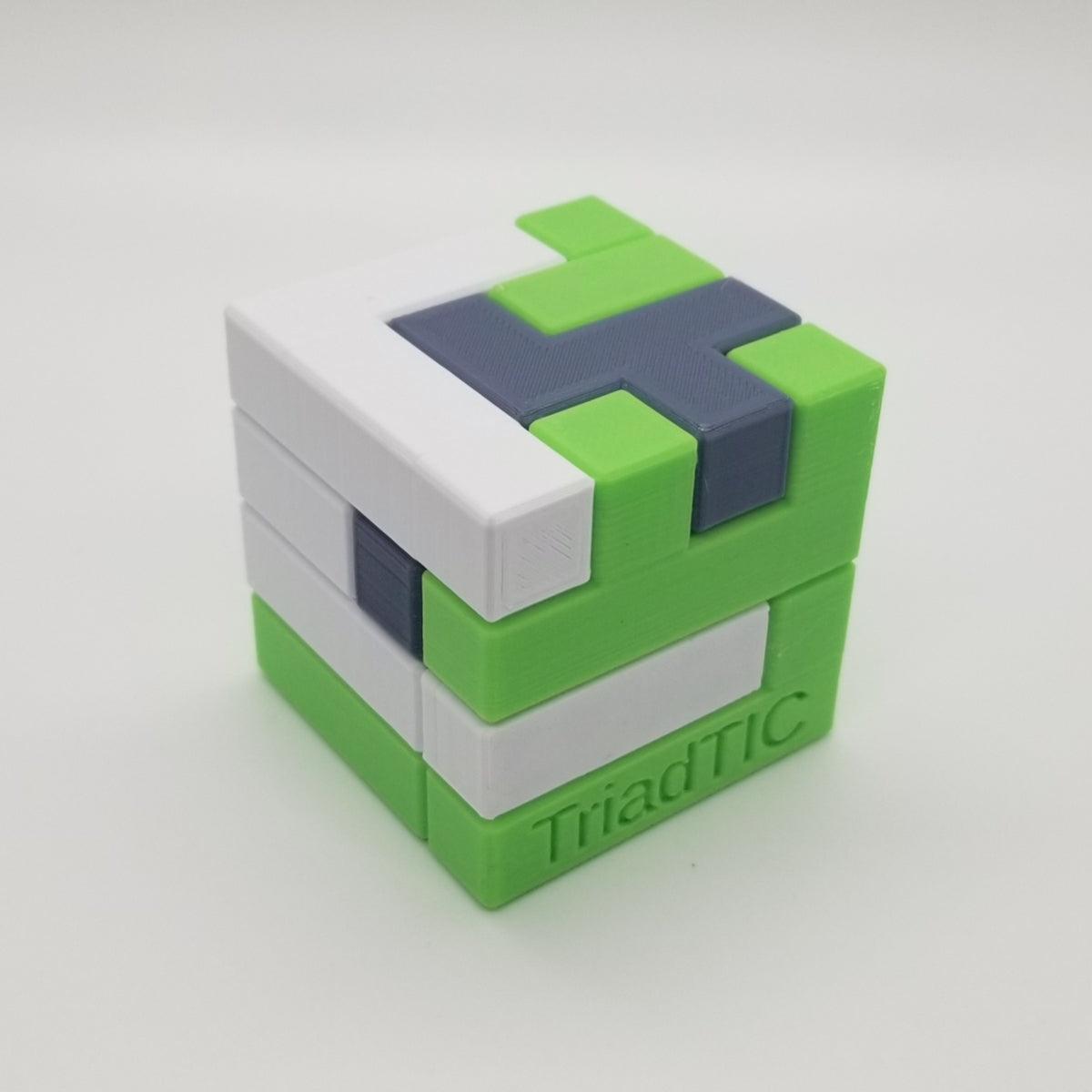 Three Piece Turning Interlocking Cube Series - 3D Printed TIC Puzzles