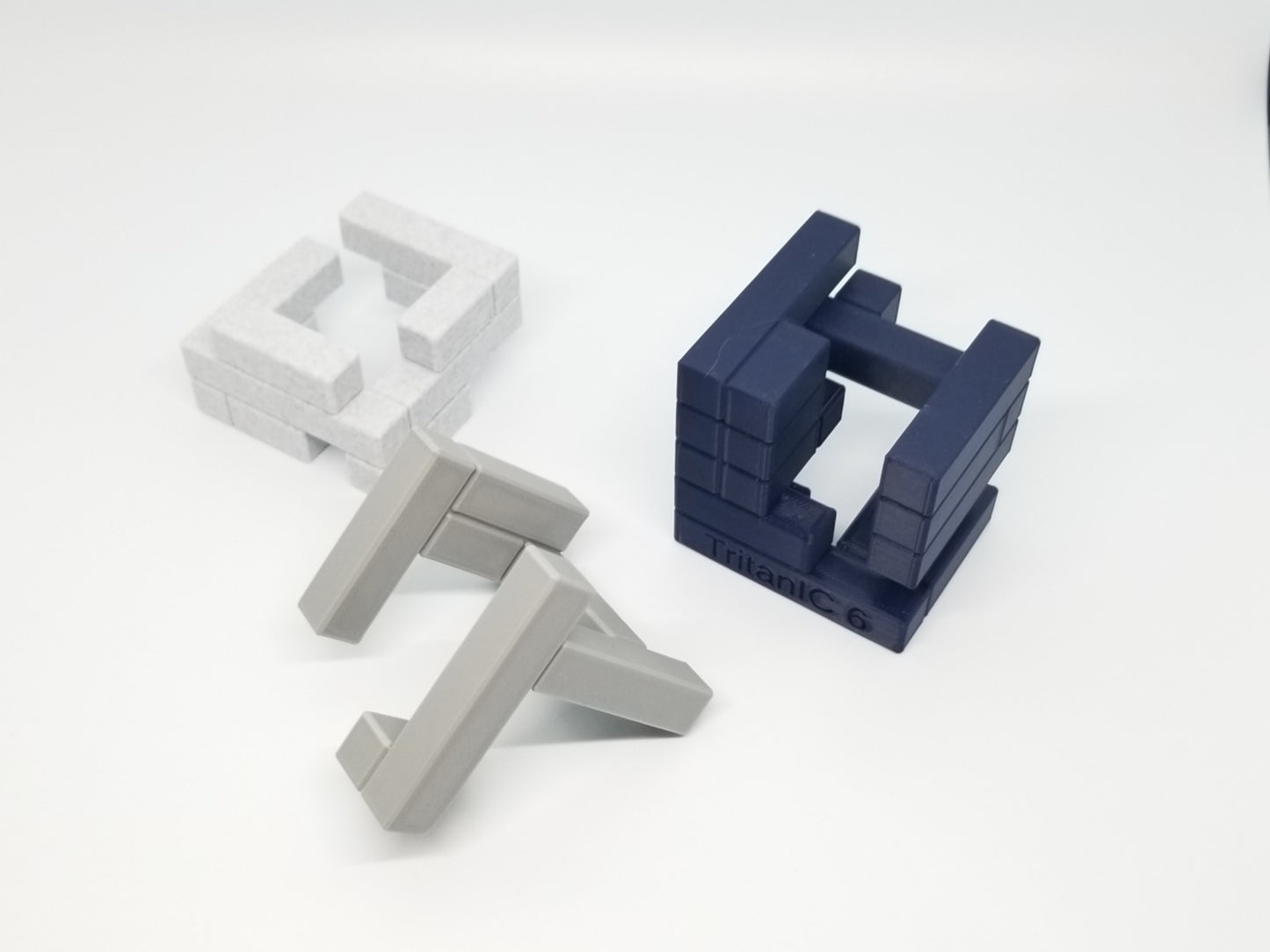 Download 3D Printable STL Files for 6 Three Piece 5x5x5 Turning Interlocking Cube Puzzles