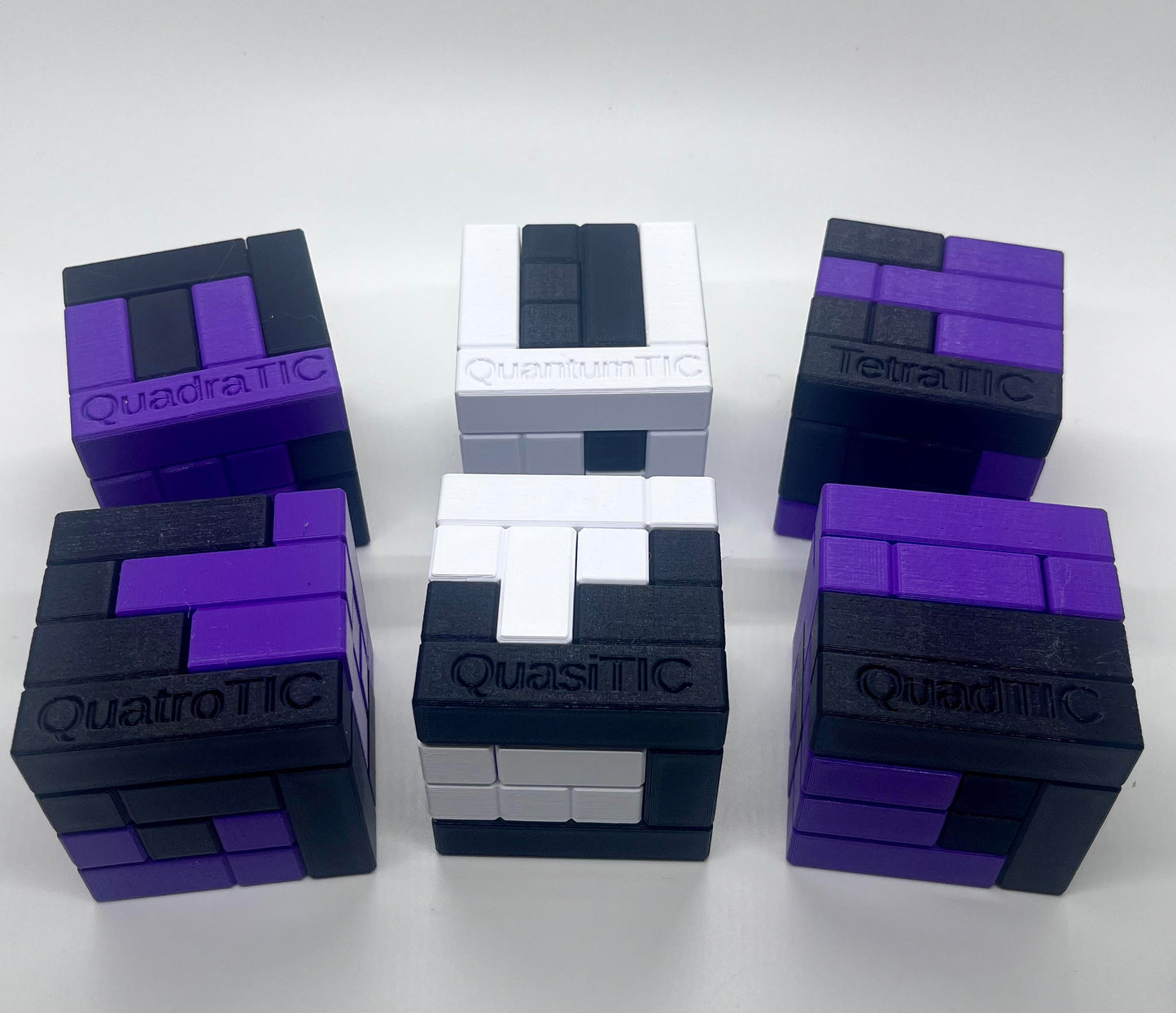 Download 3D Printable STL Files for Volume 1 of the 4 Piece Turning Interlocking Cube Puzzles