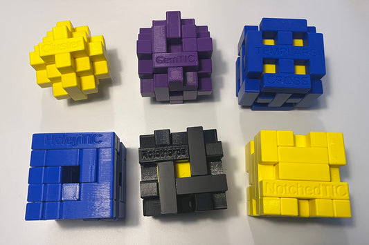 Download Volume 1 of 3D Printable STL Files for 6 5x5x5 Turning Interlocking Cube Puzzles