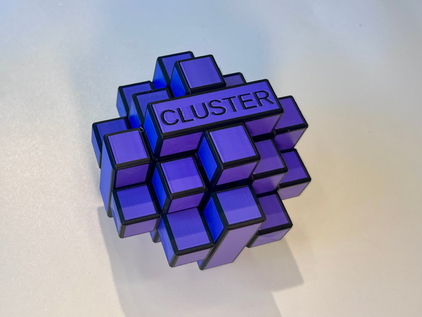 Interlocking Color Cubes Cluster - 3D Premium Multi-Color Turning Interlocking Cube-type Puzzle ...