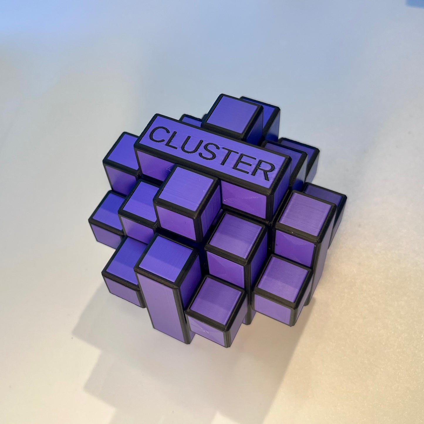 Interlocking Color Cubes Cluster - 3D Premium Multi-Color Turning Interlocking Cube-type Puzzle ...