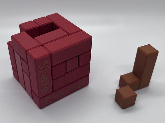 Snake Charmer - 3D Printed Wood Filament Puzzle