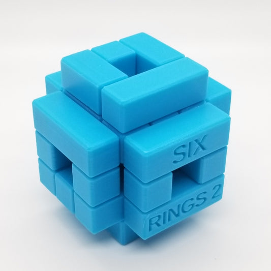 Six Rings 2 - Turning Interlocking Cube Puzzle