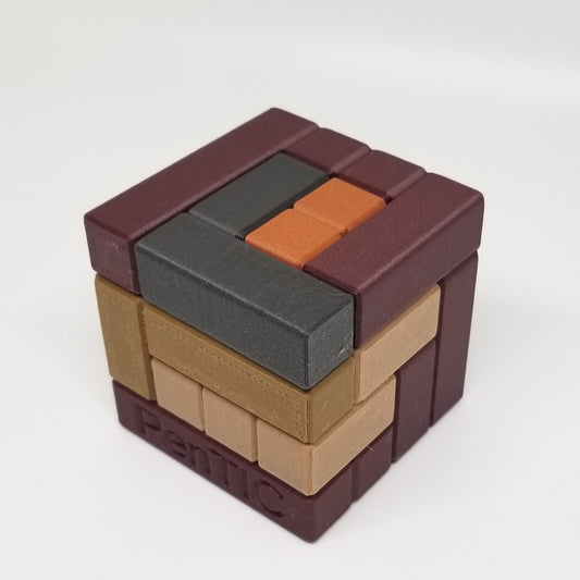 PenTIC - 3D Printed Wood Filament Puzzle