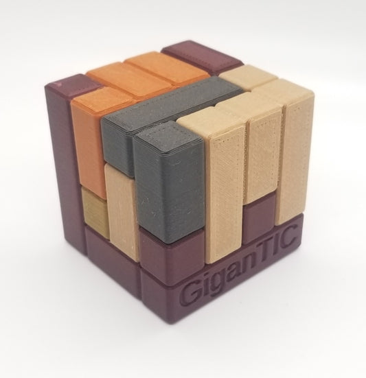 GiganTIC - 3D Printed Wood Filament Puzzle