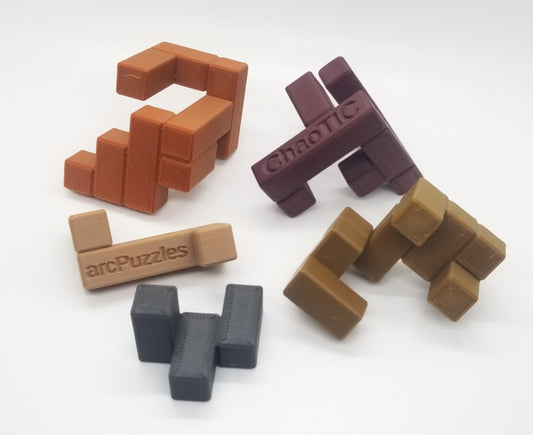 ChaoTIC - 3D Printed Wood Filament Puzzle