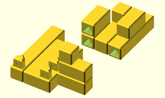 Download 3D Printable STL Files for 6 Three Piece 5x5x5 Turning Interlocking Cube Puzzles