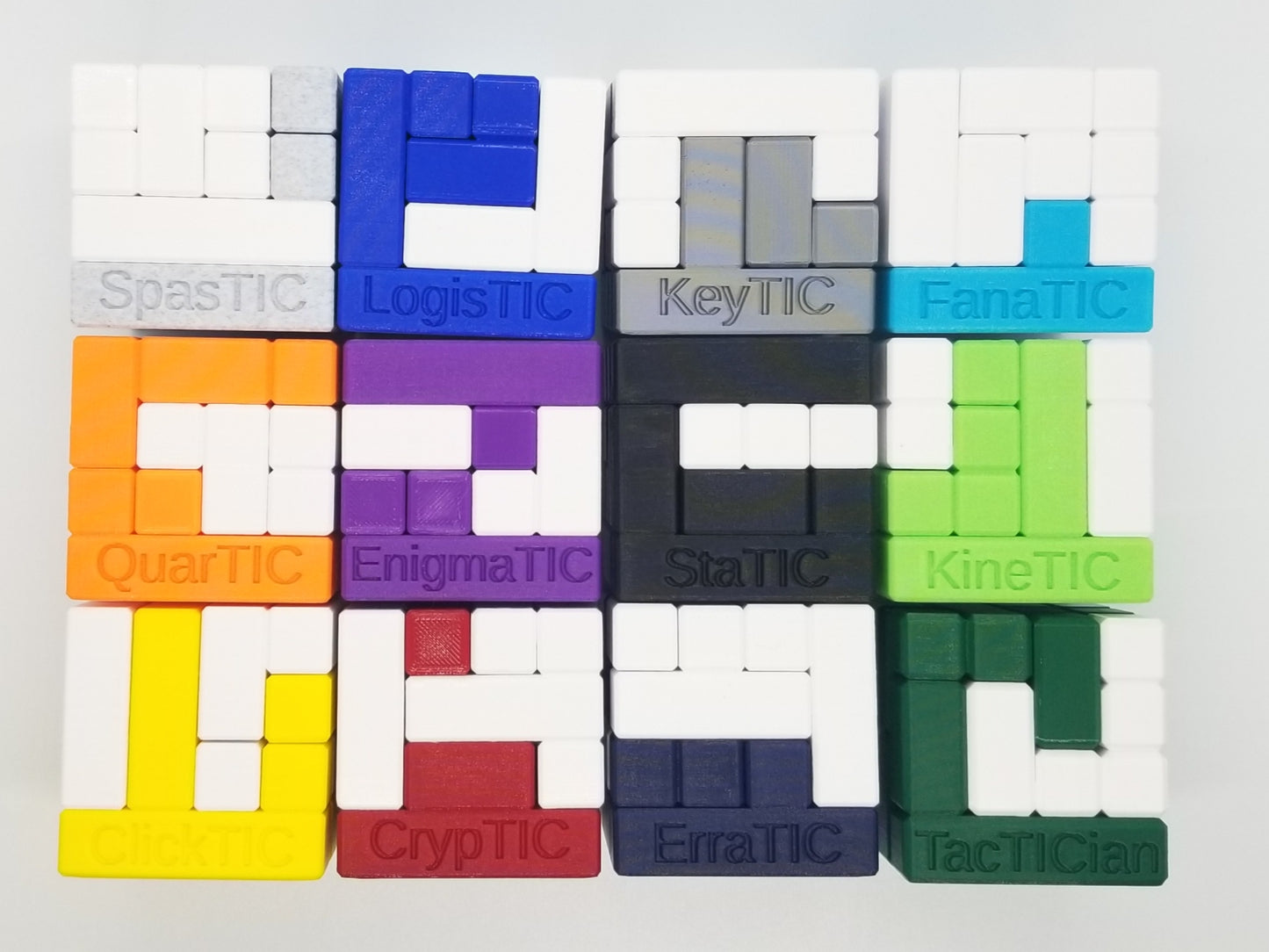 Download 3D Printable STL Files for Volume 1 of the 6 Piece Turning Interlocking Cube Puzzles