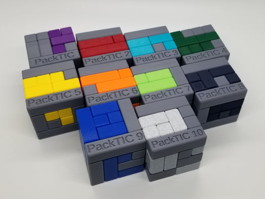 PackTIC Series - 3D Printed Turning Interlocking Cube Puzzles