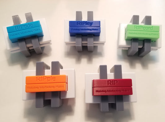 Download 3D Printable STL Files for 5 RIP (Rotating Interlocking Plate) Puzzles