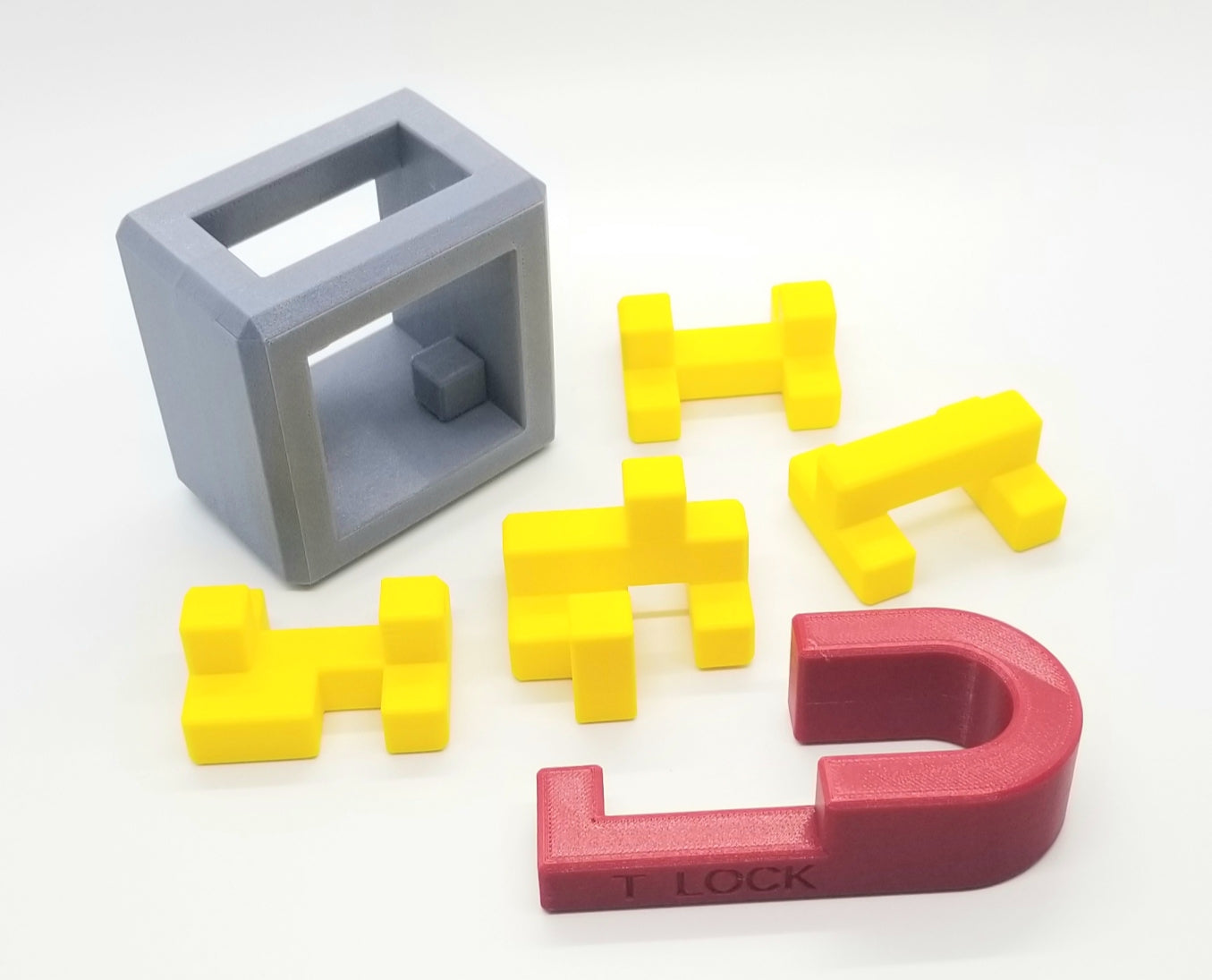 T Lock - 3D Printed Puzzle Lock with Rotations