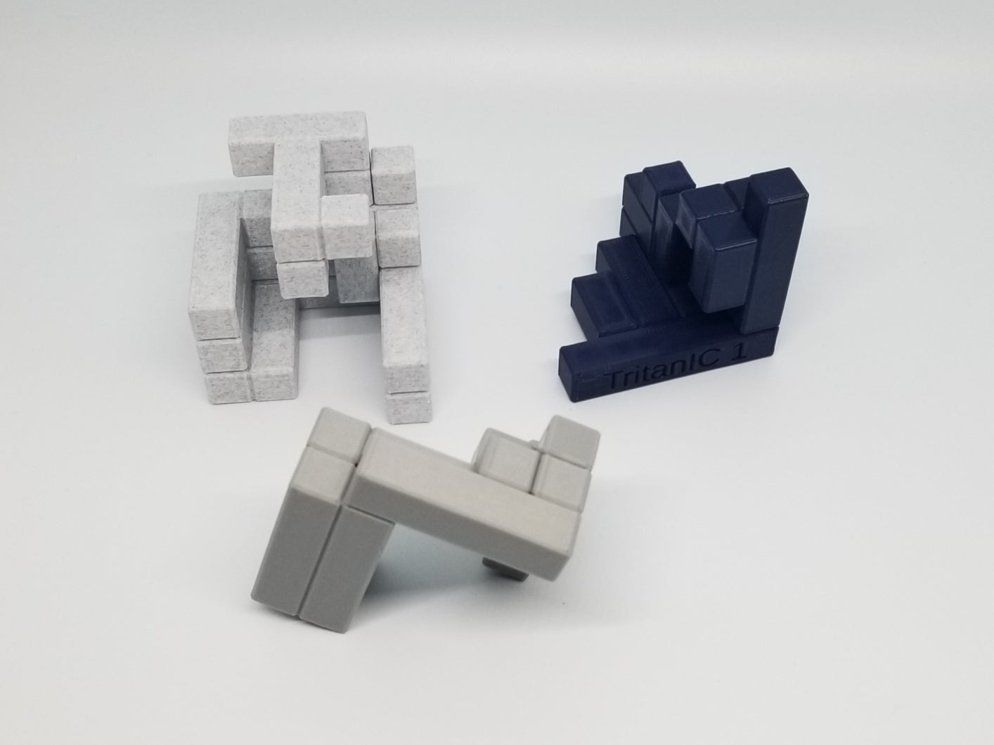 Download 3D Printable STL Files for 6 Three Piece 5x5x5 Turning Interlocking Cube Puzzles